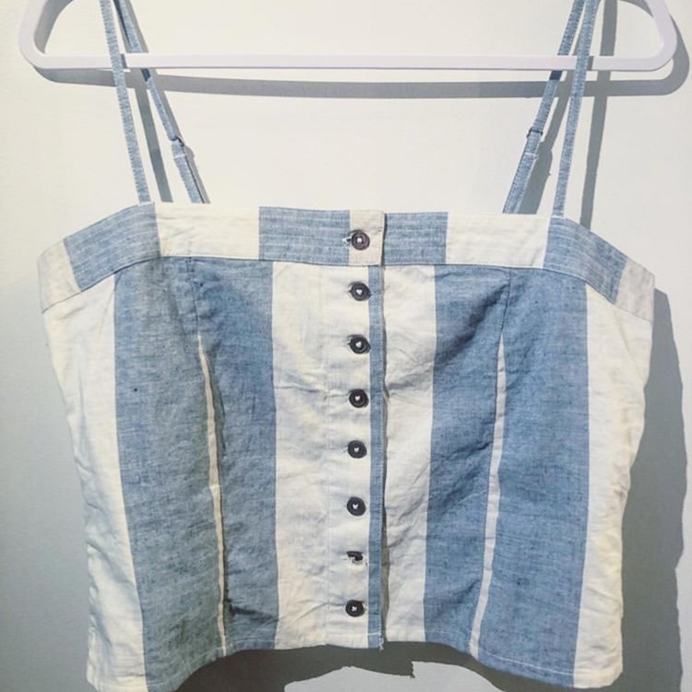 Denim Chambray crop/tube top